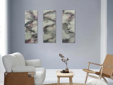 Artwork set in a modern livingroom.