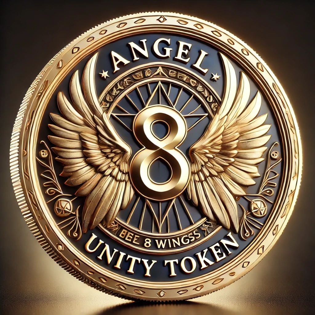 Angel 8 Unity Token  (A8Ucoin) (8 with wings in middle of the coin)