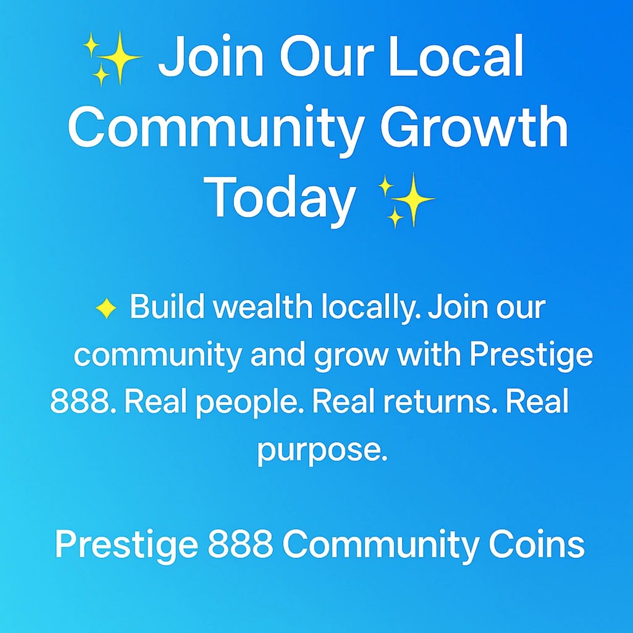 Join our Local Community Growth Today, Flyer