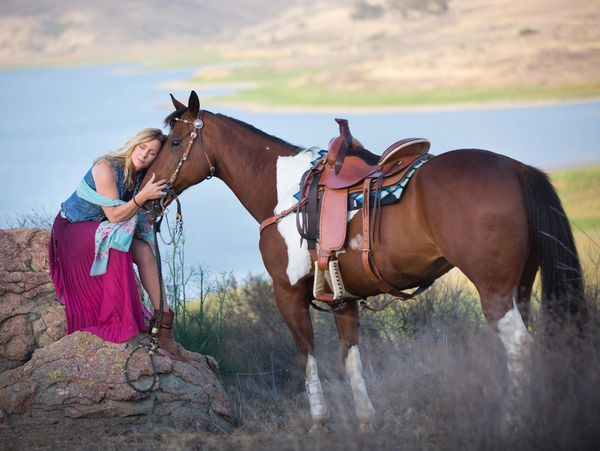artist, equestrian, equine portrait, Cassandra Kendall, Sweetwater Reservoir, landscape