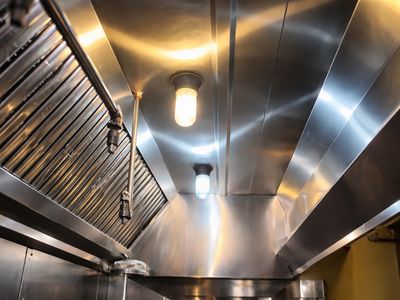 Commercial kitchen hood and exhaust system professionally cleaned in Virginia