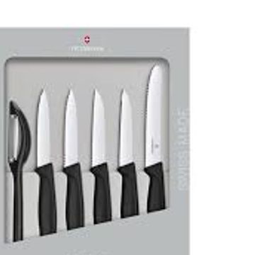 Victorinox Cuchillo para chef Swiss Classic con filo con alvéolos en negro  - 6.8023.25G