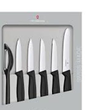 Victorinox Cuchillo para trinchar Swiss Classic, filo con alvéolos en negro  - 6.8083.20G