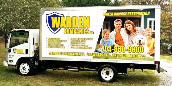 Warden Companies LLC box truck. 