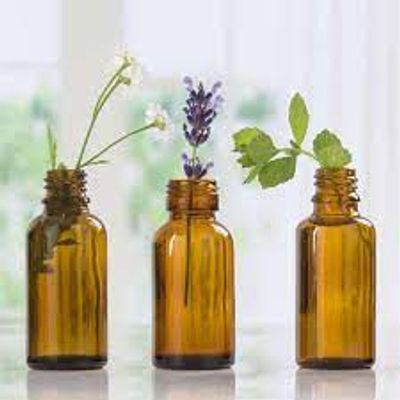Three bottles of essential oils