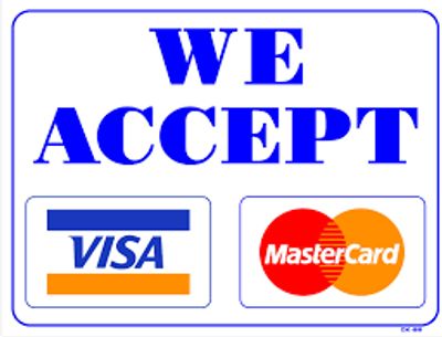 accept all major credit cards