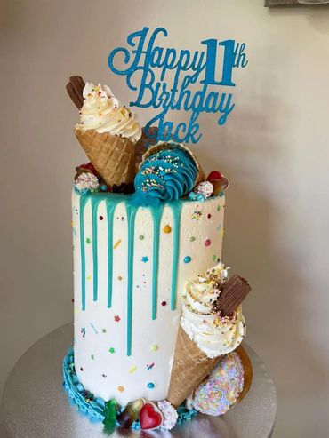 Ice cream themed birthday cake