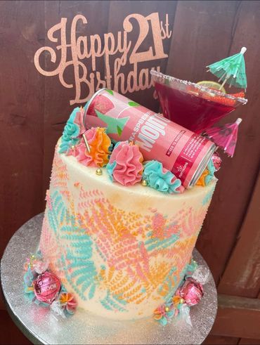 Mojito themed 21st birthday cake