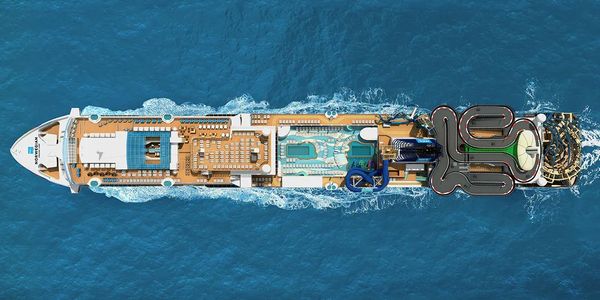 Norwegian Encore aerial view