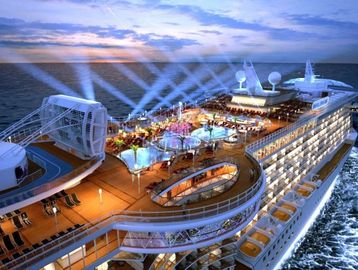 Princess cruise ship at night