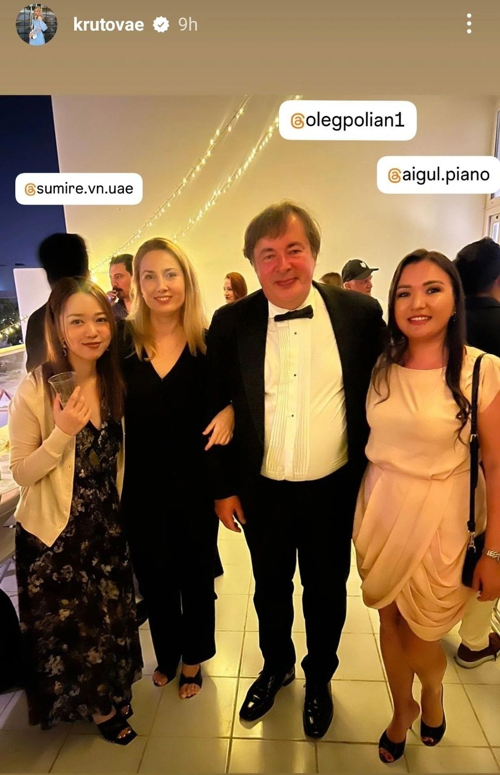 Professional musicians, Sumire Fukuhara, Kateryna Krutova, Oleg Polianskyi, Aigul Zhilkibayeva