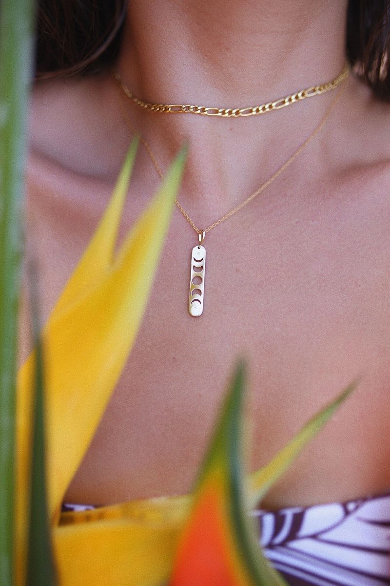 Diamond Accented Mahina Phase Pendant & Necklace