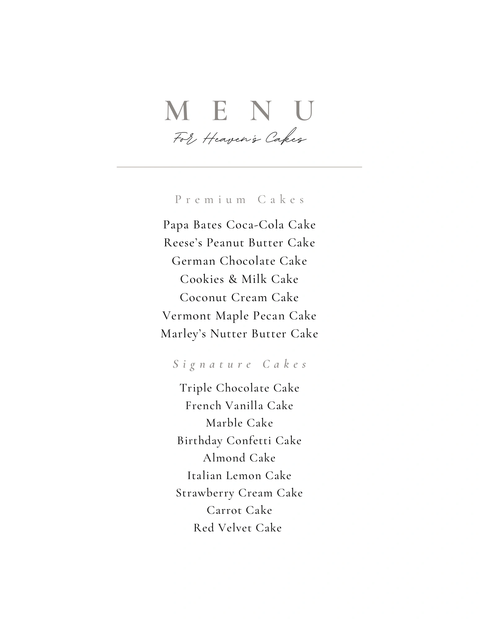 Menu — Papa's Cupcakes