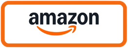 Amazon logo with orange border.