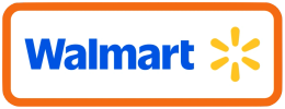Walmart logo in blue and yellow.