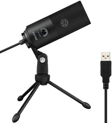 recording-microphone-condenser-tripod-USB-black