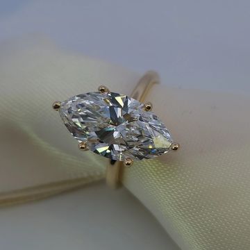 Marquise Lab-Grown Diamond Solitaire Engagement Ring