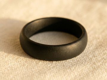 Tungsten with Black DLC Triton Raw Round Edge Men's Band