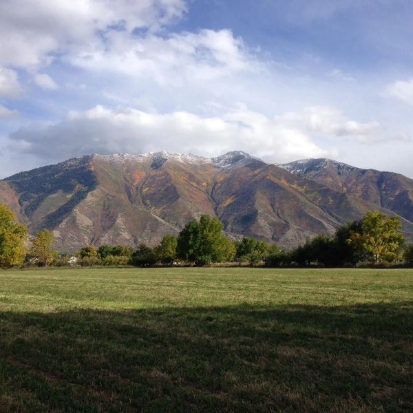 Maple Mountain in Mapleton, Utah in the Autumn. 
