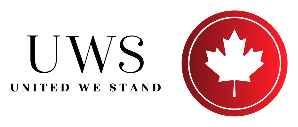 Logo with a white maple leaf inside a red circular badge.