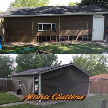 This image is of a home in Dyer, Indiana that received new six inch seamless gutter system.