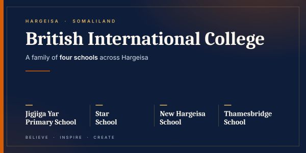 British International College in Hargeisa, Somaliland with four schools.