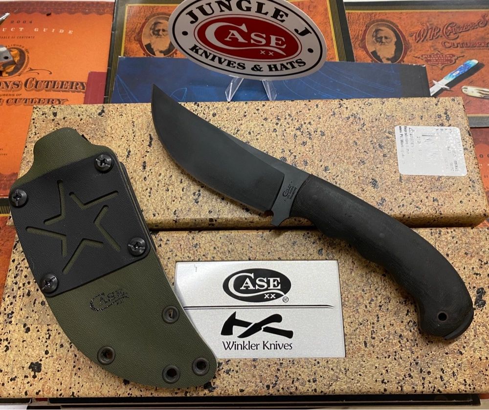 Case Winkler Hambone Hunter Knife Black 80CRV2 Item No.43179 Year 2018