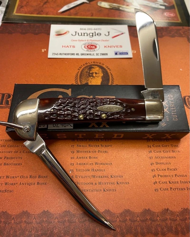 Case Marlin Spike Knife (6246R) Red Bone Year 1975