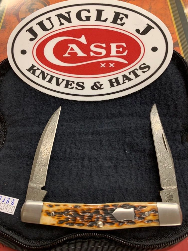 Case Tony Bose Muskrat Damascus dark molasses knife 2012 item number 07188