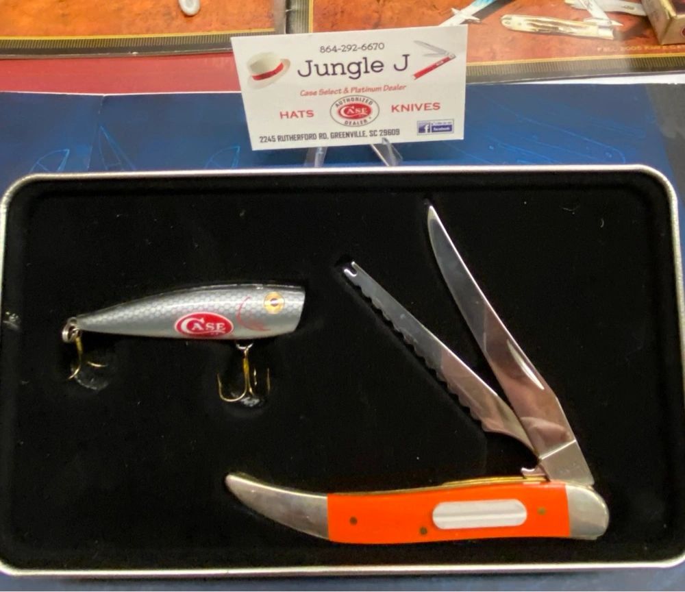 Case Fishing Knife Set with Lure orange 2014
