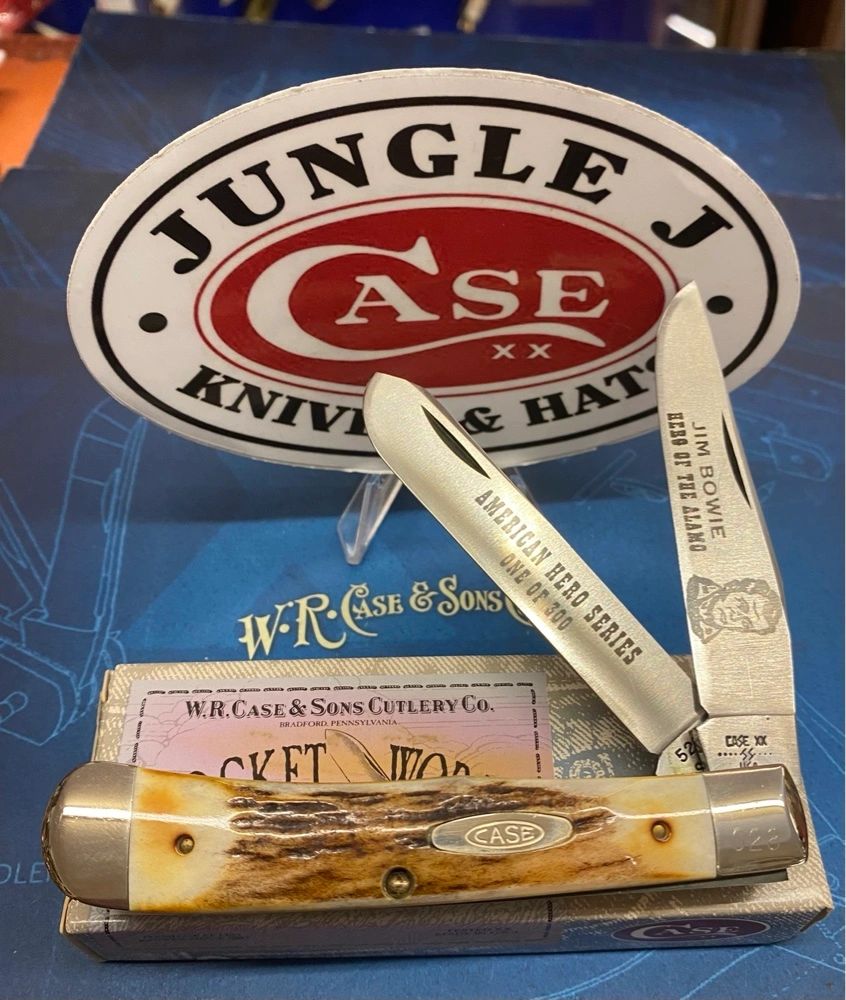 Case Stag Jim Bowie Trapper Knife (5254 SSP) “Jim Bowie Hero of The