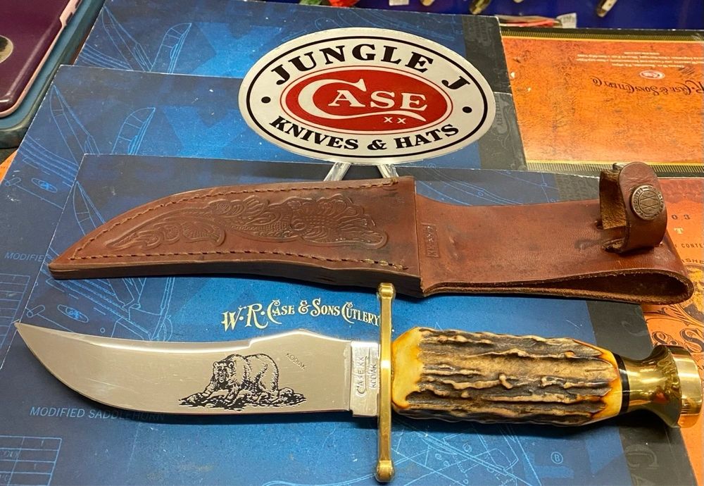 Case Stag Kodiak Fixed Blade Knife Sante Fe Burlington Northern