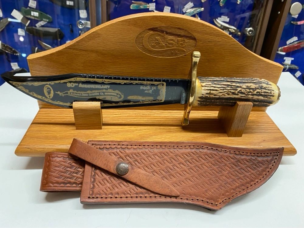 Case Stag Handle 80th Anniversary Bowie Knife 2713 1985