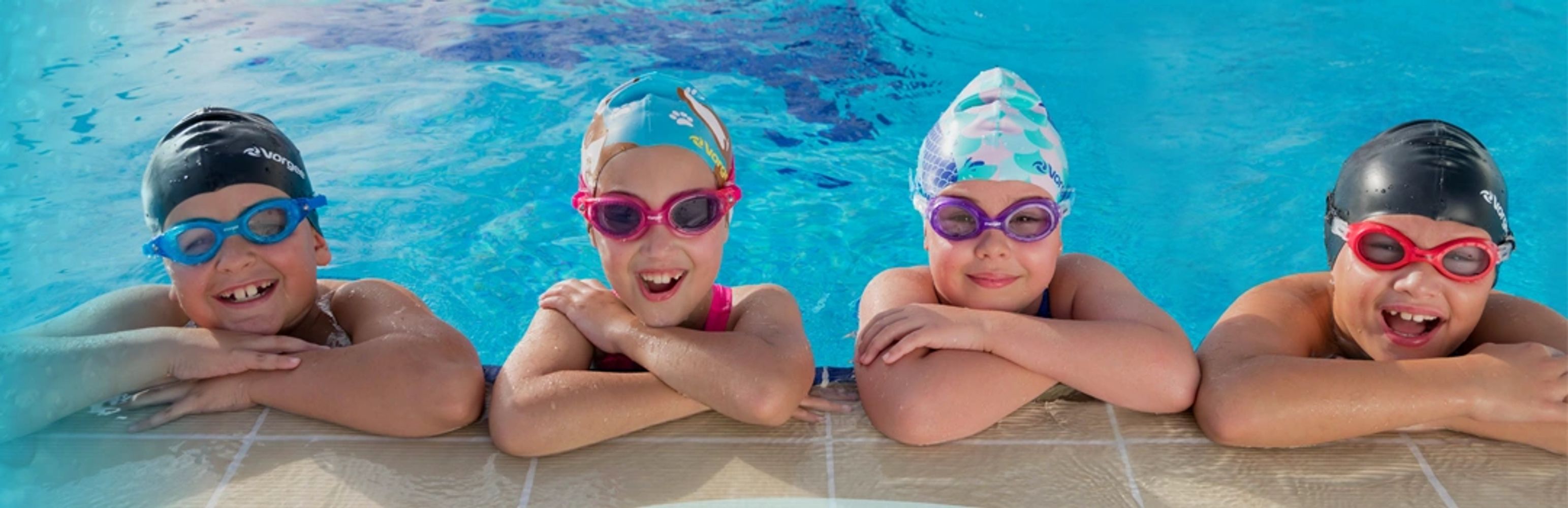 Kids swimming with Vorgee Junior Swim Goggles