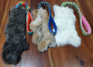 different handles on different rabbit skin tugs