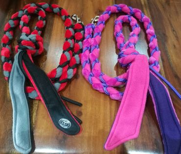 red grey and black plus pink fleece lead