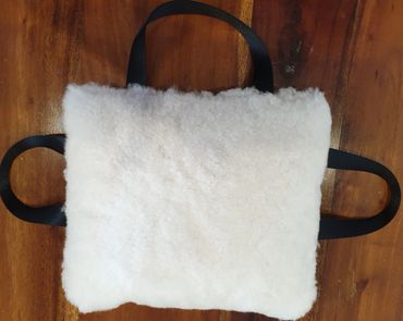 triple handle sheep skin pillow tug