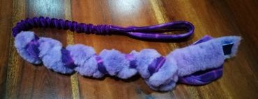 long handle purple bungee with purple sheep skin