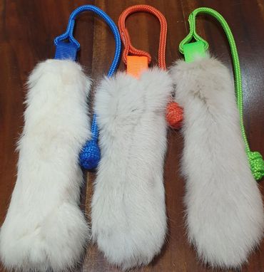 monkey fist different coloured handle for rabbit skin tug