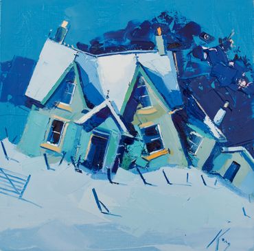 Balquidhidder Cottage.  oil on canvas 40 x 40.   Lemond Gallery Glasgow