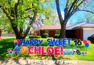 Celebrate your Yard Card with your School Colors!! Happy Sweet 16