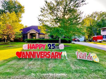 Happy Anniversary Yard Card Signs, Yard Greetings, Owensboro Ky.
Big Occasion Yard Greetings 