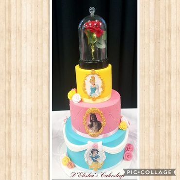 3 tier Princess birthday cake 