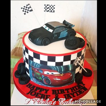 Lightning Mcqueen theme birthday cake 