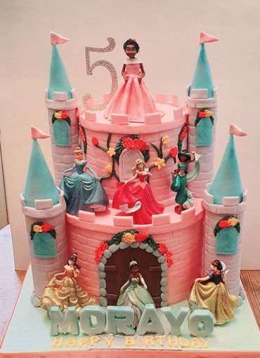 Princess theme birthday cake 