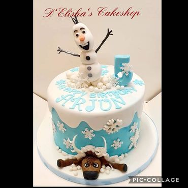 Olaf birthday cake, Frozen birthday cake 