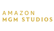 Amazon MGM Studios logo in gold letters on a black background.