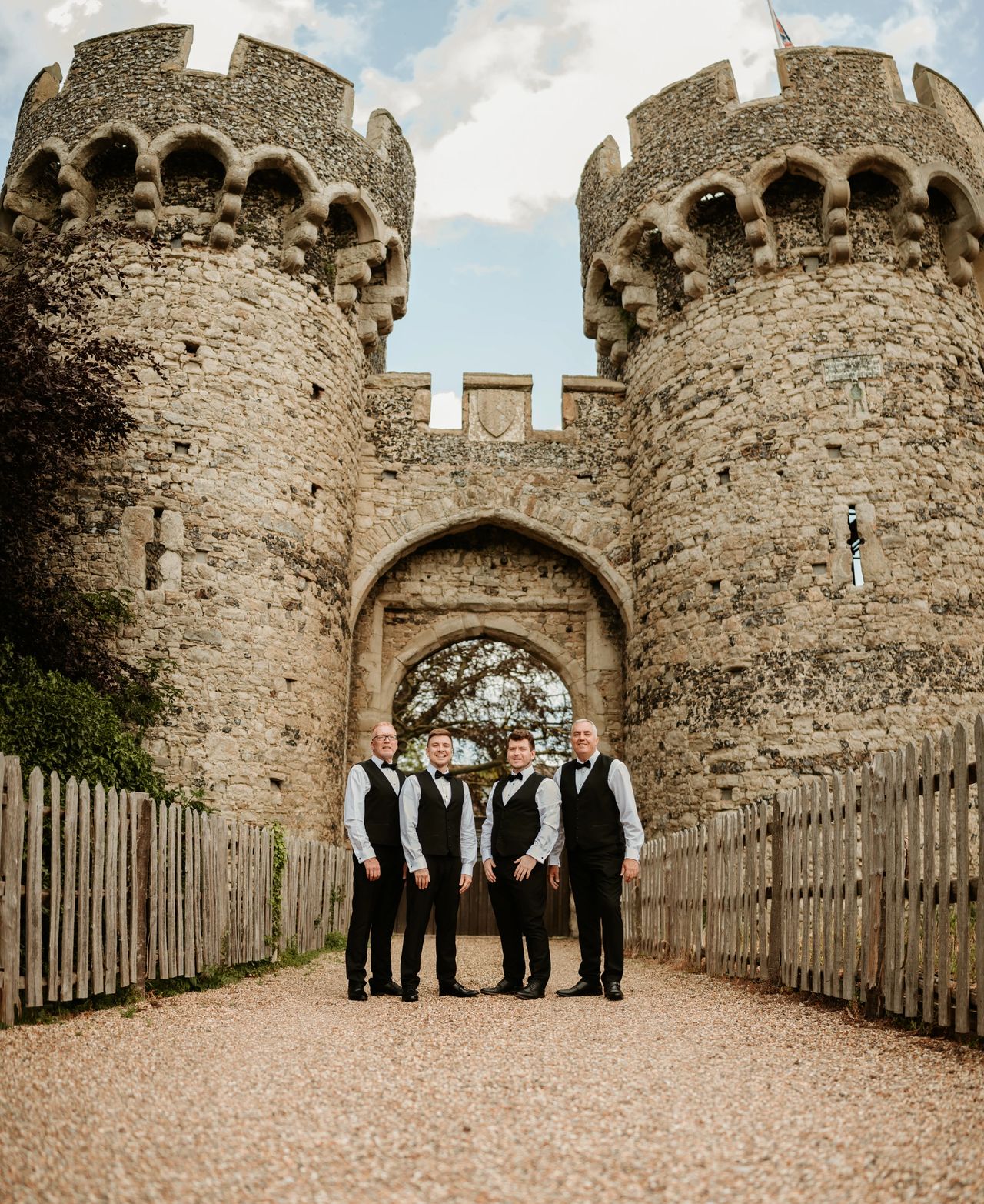 Groomsmen at Cooling Castle Barn - GRCPhotography
