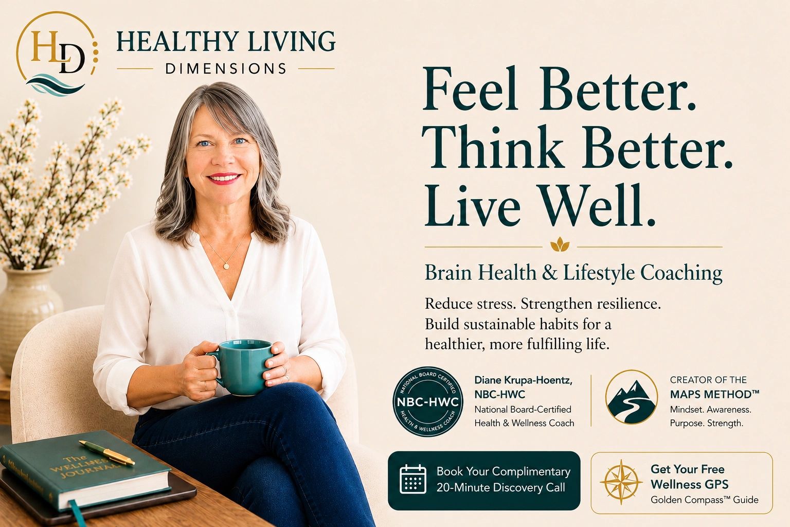 Healthy Living Dimensions promotes brain health and lifestyle coaching for a better life.