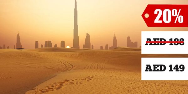 Dubai skyline and desert